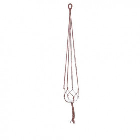 Macramé závěs na květináč, dlouhý 140 cm, světle fialová