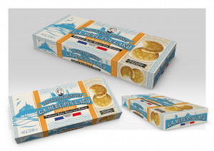 Máslové sušenky, La Mére Poulard Galettes Bretonnes Pure butter, krabička, 150 g