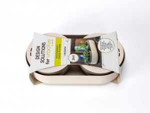 Miska na klíčení Microgreens Regrow, 30.5 x 16 x 7.5 cm, slonová kost