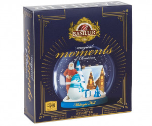 Mix aromatizovaných černých čajů, Basilur Midnight Noel Assorted, porcovaný s přebalem, 40 sáčků
