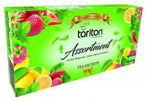 Mix aromatizovaných zelených čajů, Tarlton Assorted Green Tea, porcovaný, 100 sáčků