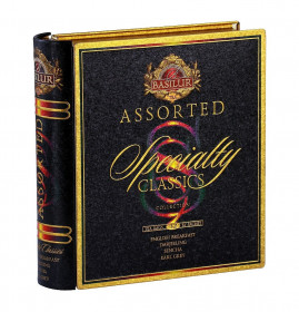 Mix čajů, Basilur Book Assorted Specialty, plechová dóza, porcovaný, 32 sáčků