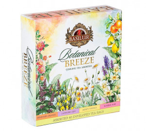 Mix čajů, Basilur Botanical Breeze Cooling Teas Assorted, porcovaný s přebalem, 40 sáčků