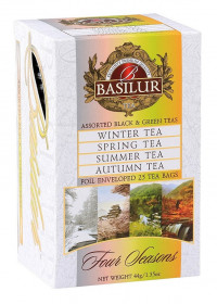 Mix čajů, Basilur Four Seasons Assorted, porcovaný s přebalem, 25 sáčků