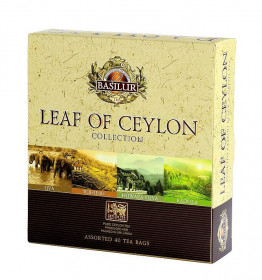Mix čajů, Basilur Leaf of Ceylon Assorted, porcovaný s přebalem, 40 sáčků