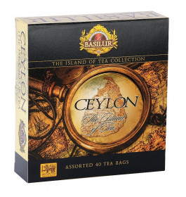 Mix čajů, Basilur The Island of Tea Assorted, porcovaný s přebalem, 40 sáčků