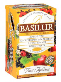 Mix ovocných čajů, Basilur Fruit Infusions Vol. 1, porcovaný s přebalem, 25 sáčků