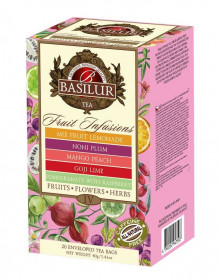 Mix ovocných čajů, Basilur Fruit Infusions Vol. 4, porcovaný s přebalem, 20 sáčků