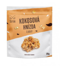 Müsli, Šufan Kokosová hnízda s jablky, sáček, 170 g