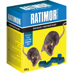 Nástraha na hlodavce, RATIMOR BRODIFACOUM, parafínové bloky, balení 300 g