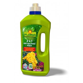 Okyselovač půdy a hnojivo 2v1 pro AZALKY a RODODENDRONY, Floria, balení 1 l