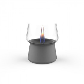 Olejová lucerna Amaryllis 10, Tenderflame, sklo, 12 x 13.5 cm, tmavě šedá