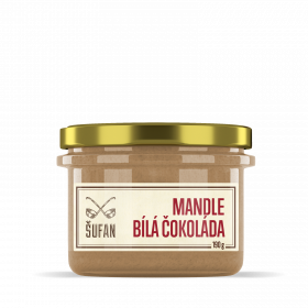 Ořechové máslo, Šufan Mandle - bílá čokoláda, dóza sklo, 190 g