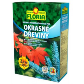 Organo - minerální hnojivo pro OKRASNÉ DŘEVINY, Floria, balení 2.5 kg