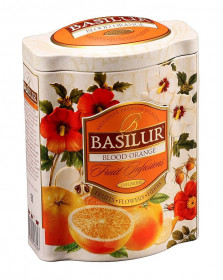 Ovocný čaj, Basilur Fruit Blood Orange, plechová dóza, sypaný, 100 g