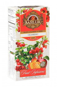 Ovocný čaj, Basilur Fruit Cranberry, porcovaný bez přebalu, 25 sáčků