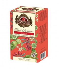 Ovocný čaj, Basilur Fruit Goji & Lime, porcovaný s přebalem, 20 sáčků