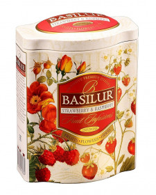 Ovocný čaj, Basilur Fruit Strawberry and Raspberry, plechová dóza, sypaný, 100 g