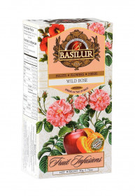 Ovocný čaj, Basilur Fruit Wild Rose, porcovaný bez přebalu, 25 sáčků