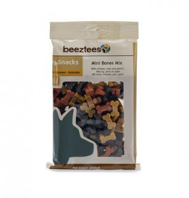 Pamlsek pro psy s kuřecím, dršťky a lososem, MINI BONES, 150 g