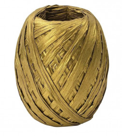 Papírová stuha, šířka 0.7 cm, zlatá