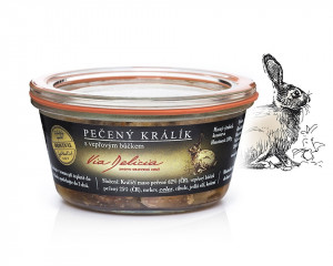 Pečený králík s vepřovým bůčkem, Via Delicia, bez lepku, 210 g