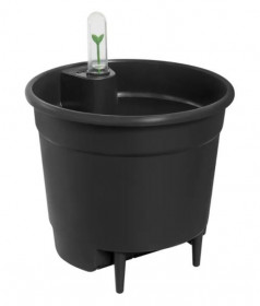 Plastová samozavlažovací vložka do květináče elho, průměr 24 cm, černá