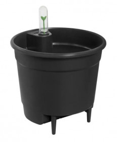 Plastová samozavlažovací vložka do květináče elho, průměr 33 cm, černá