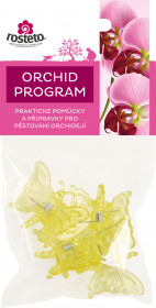 Plastové klipsy pro orchidej, Rosteto MOTÝL, žluté, 4 ks