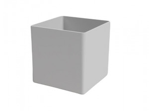 Plastový obal na květináč OSLO, rozměr 16.5 x 16.5 cm, světle šedý