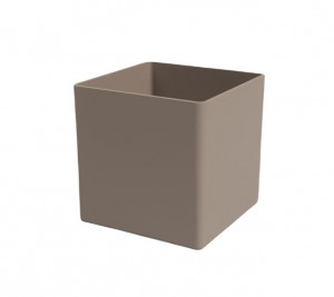 Plastový obal na květináč OSLO, rozměr 16.5 x 16.5 cm, taupe