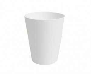 Plastový obal na květináč pro orchidej PORTO, průměr 12.7 cm, bílý