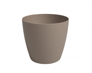 Plastový obal na květináč SAN REMO, průměr 18 cm, taupe