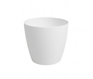 Plastový obal na květináč SAN REMO, průměr 20 cm, bílý