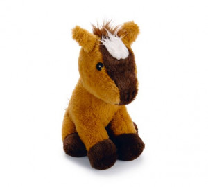 Plyšová hračka pro psy, kůň Arona, hnědá, 25 cm