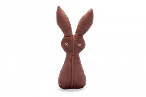 Plyšová hračka pro psy, zajíc Alina, růžová, 27 cm