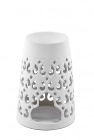 Porcelánová aromalampa Sen, rozměr 10 x 15 cm, bílá