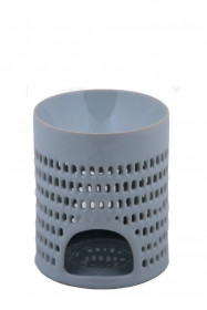 Porcelánová aromalampa Tajemství, rozměr 10 x 12 cm, šedá
