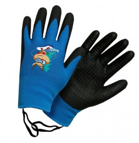 Pracovní rukavice s motivem soba, dětské, 4 - 6 let, modro - černé