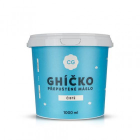 Přepuštěné máslo, České ghíčko GHÍ čisté, dóza plast, 900 ml
