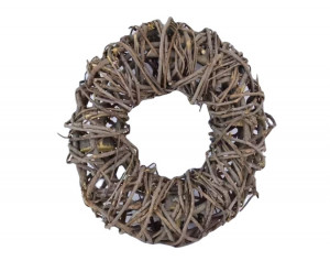 Proplétaný korpus na věnec, proutěný, průměr 30 cm, hnědý