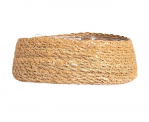 Proutěná miska na květináč, rozměr 23 x 9 cm, přírodní