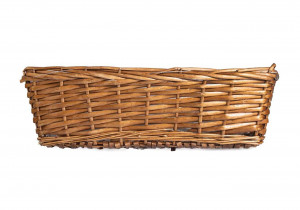Proutěný obal na květináč, rozměr 42 x 18 x 13 cm, hnědý
