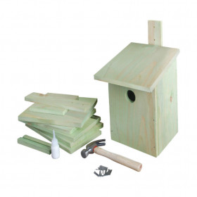 Ptačí budka na sestavení, Esschert Design dětský set, dřevo, zelená
