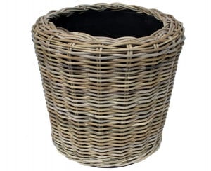 Ratanový obal na květináč s plastovou vložkou, průměr 45 cm
