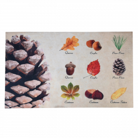 Rohožka s motivem listů a plodů, Esschert Design, plastová, délka 75 cm