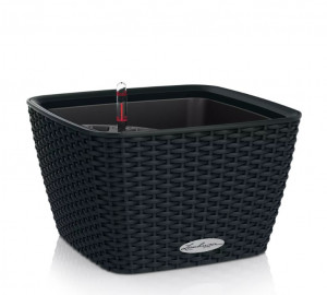 Samozavlažovací květináč Lechuza BACINO Cottage 30, komplet set, černý