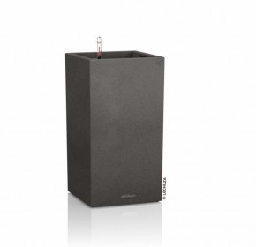 Samozavlažovací květináč Lechuza CANTO STONE TOWER 30, komplet set, černý