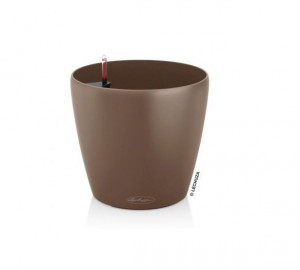 Samozavlažovací květináč Lechuza CLASSICO Color 43, komplet set, ořechový