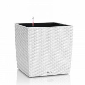 Samozavlažovací květináč Lechuza CUBE Cottage 30, komplet set, bílý